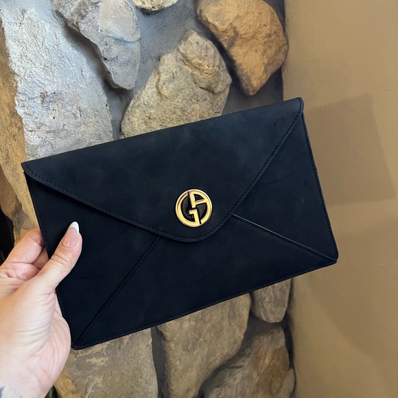 Giorgio Armani Handbags - Giorgio Armani Black Clutch Bag